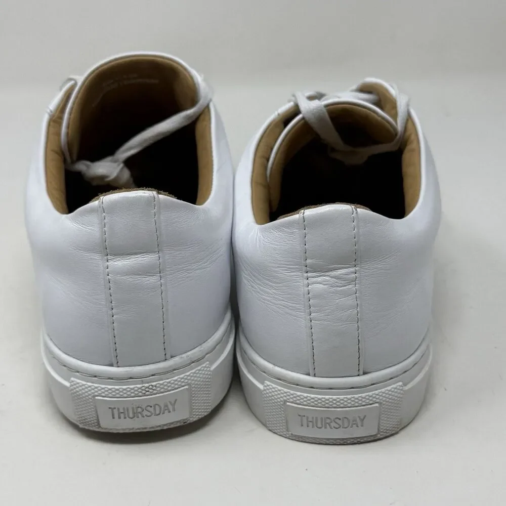 Thursday Boot Company White Leather Low-Top Sneakers
